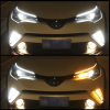 60cm LED DRL Headlight Hood Strip Lights Yellow Sequential Turn Signal Lamp