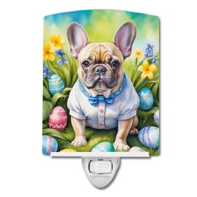 NEW French Bulldog Easter Egg Hunt Ceramic Night Light Compact, UL-Certified, Ideal for Bedroom, Bathroom, Nursery, Hallway, Kitchen, 6x4x3