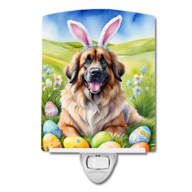 NEW Leonberger Easter Egg Hunt Ceramic Night Light Compact, UL-Certified, Ideal for Bedroom, Bathroom, Nursery, Hallway, Kitchen, 6x4x3, Multicol