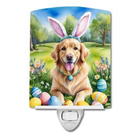NEW Golden Retriever Easter Egg Hunt Ceramic Night Light Compact, UL-Certified, Ideal for Bedroom, Bathroom, Nursery, Hallway, Kitchen, 6x4x3