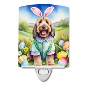 NEW Otterhound Easter Egg Hunt Ceramic Night Light Compact, UL-Certified, Ideal for Bedroom, Bathroom, Nursery, Hallway, Kitchen, 6x4x3, Multicol