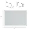 40 x 28 in. Large Rectangular Frameless Wall-Mount Anti-Fog Bluetooth LED Light Bathroom Vanity Mirror