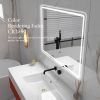 40 x 28 in. Large Rectangular Frameless Wall-Mount Anti-Fog Bluetooth LED Light Bathroom Vanity Mirror