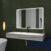 40 x 28 in. Large Rectangular Frameless Wall-Mount Anti-Fog LED Light Bathroom Vanity Mirror