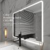 40 x 28 in. Large Rectangular Frameless Wall-Mount Anti-Fog LED Light Bathroom Vanity Mirror