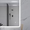 40 x 28 in. Large Rectangular Frameless Wall-Mount Anti-Fog LED Light Bathroom Vanity Mirror