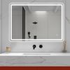 40 x 28 in. Large Rectangular Frameless Wall-Mount Anti-Fog Bluetooth LED Light Bathroom Vanity Mirror