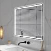 40 x 28 in. Large Rectangular Frameless Wall-Mount Anti-Fog Bluetooth LED Light Bathroom Vanity Mirror