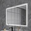 40 x 28 in. Large Rectangular Frameless Wall-Mount Anti-Fog Bluetooth LED Light Bathroom Vanity Mirror