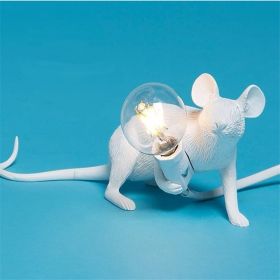 Nordic Creative Resin Mini Animal Mouse Light (Option: White-Prone position-UK)