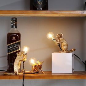 Nordic Creative Resin Mini Animal Mouse Light (Option: Golden combination-3pcs-UK)