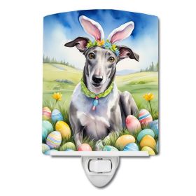 NEW Greyhound Easter Egg Hunt Ceramic Night Light Compact, UL-Certified, Ideal for Bedroom, Bathroom, Nursery, Hallway, Kitchen, 6x4x3, Multicolo (Default: Default)