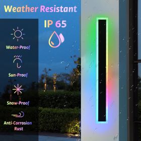 2 Packs 60in Long Outdoor RGB LED Wall Lights (size: 60inch)